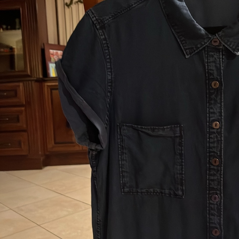 Paige Mila Chambray Button Down Denim Shirtdress - image 6